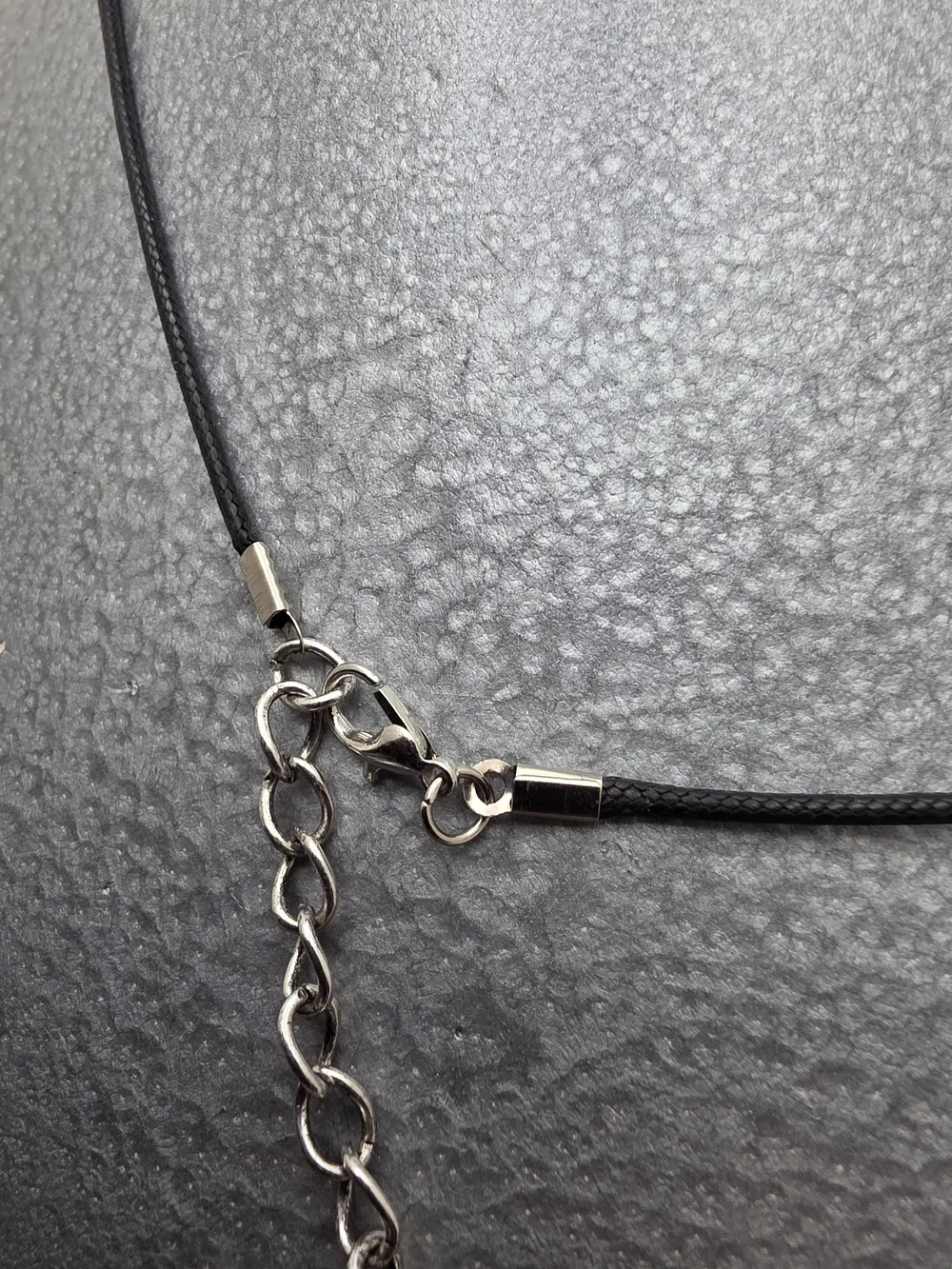 Black Marble Cross Pendant Necklace